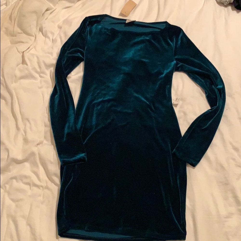 Nymphe Mini Dress Velvet Green